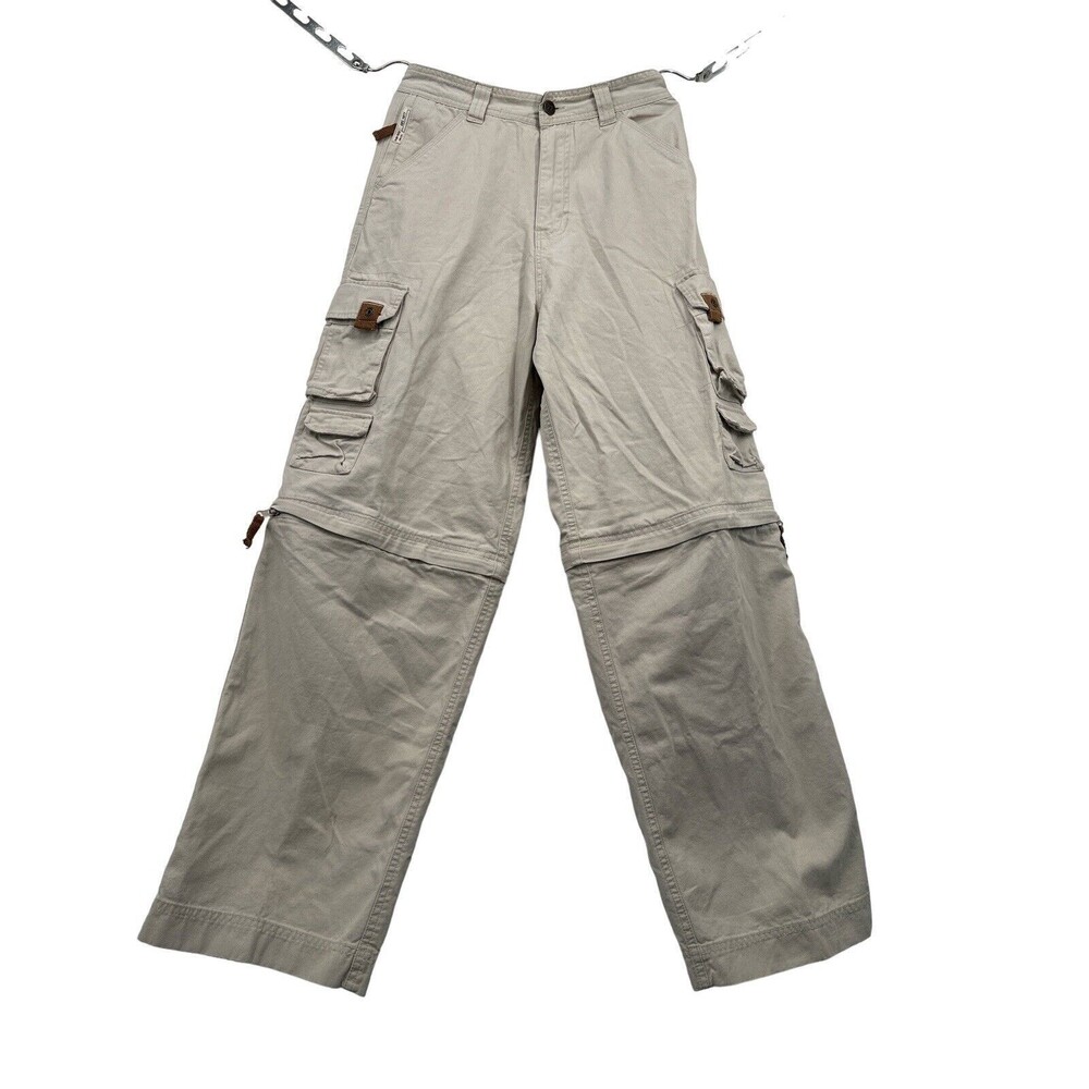 Vintage Bugle Boy Cargo Convertible Pants 16 teen's 90s Y2K Skate Beach Hiking